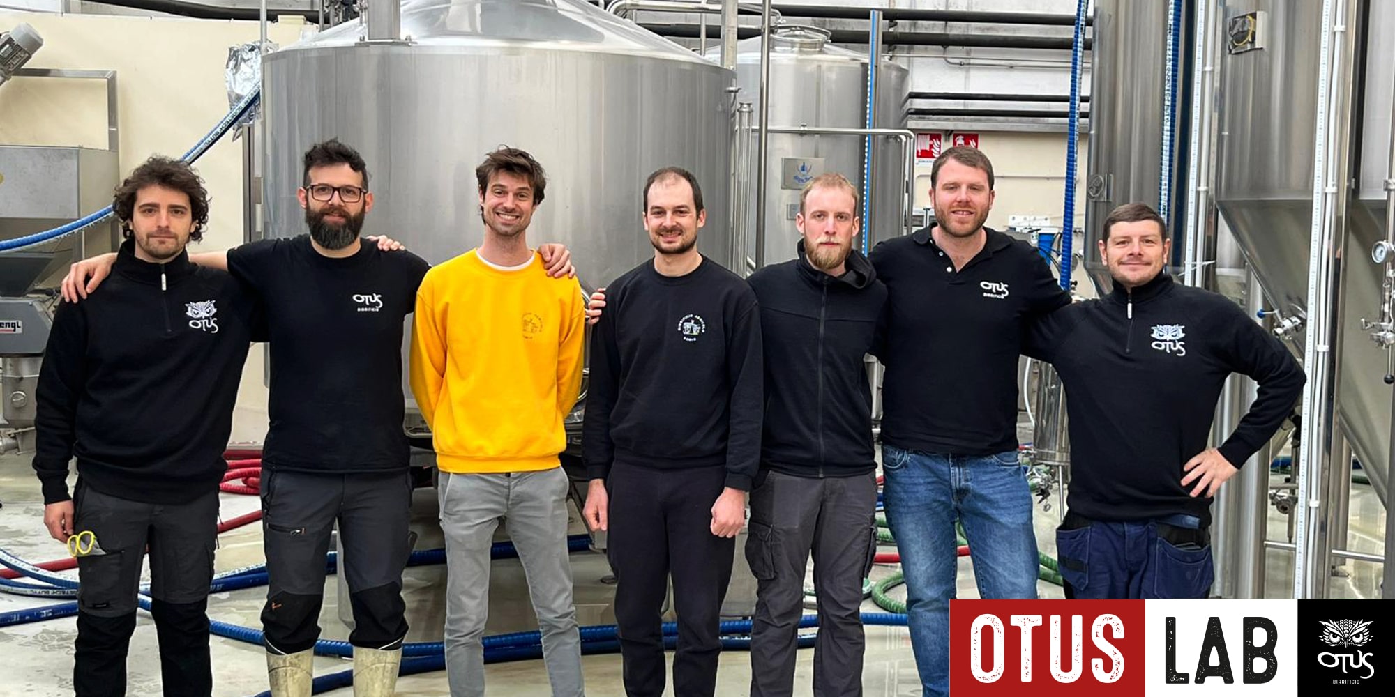 Il team di Otus e di Sorio in birrificio